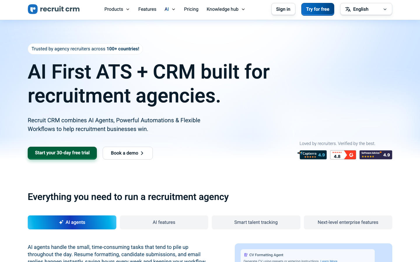 recruit crm review