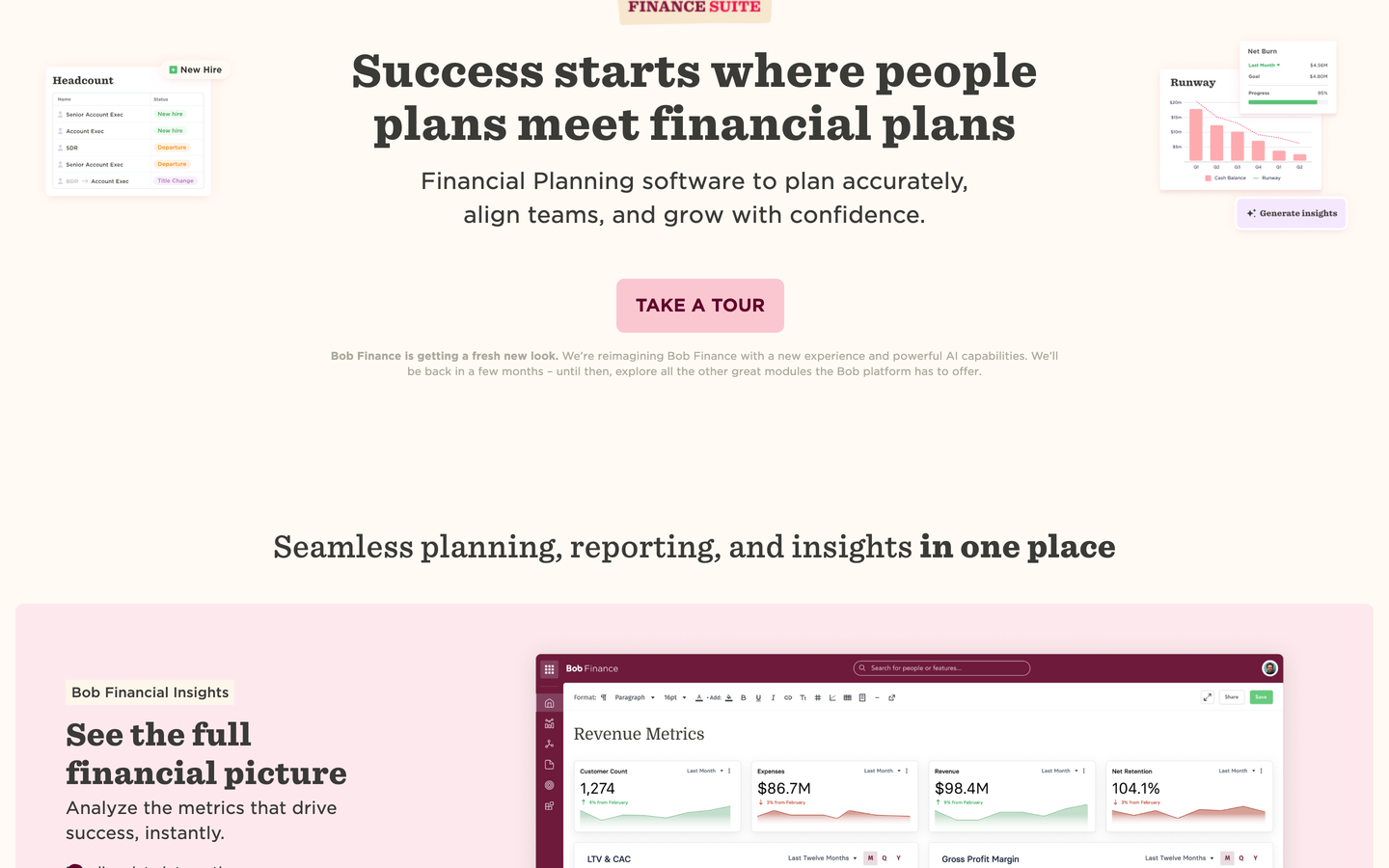 hibob finance suite overview