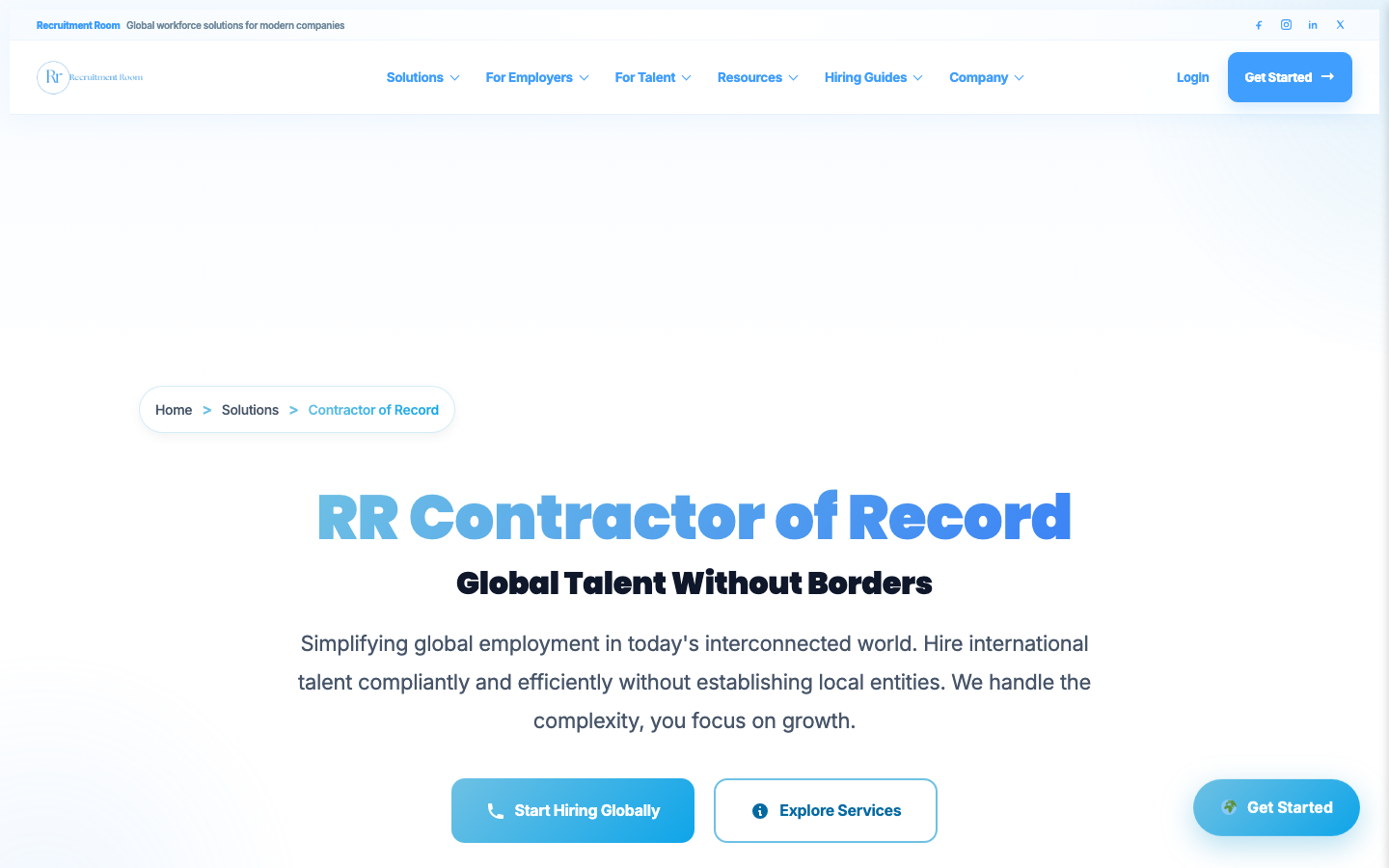 recruitment room overview