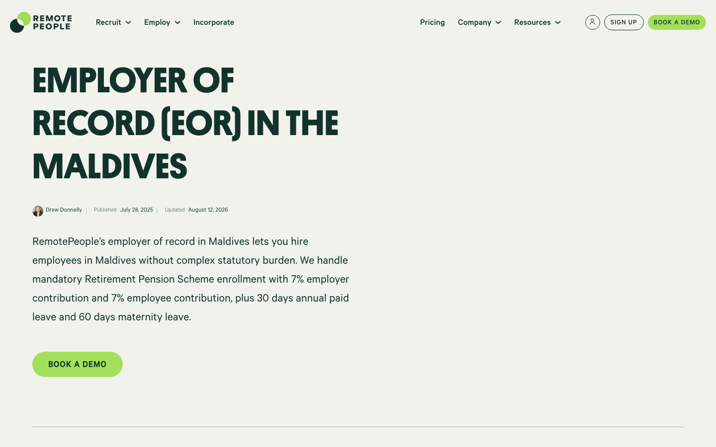 remotepeople maldives overview