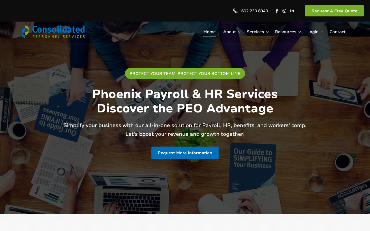 consolidated personnel services review