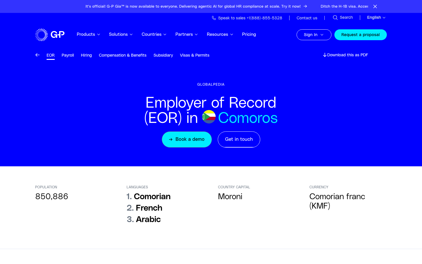g p globalization partners comoros overview