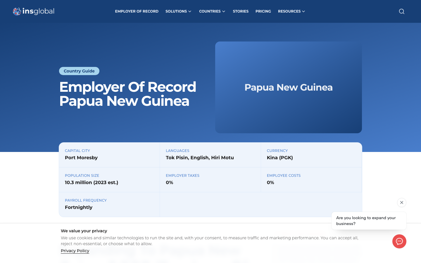 ins global papua new guine overview
