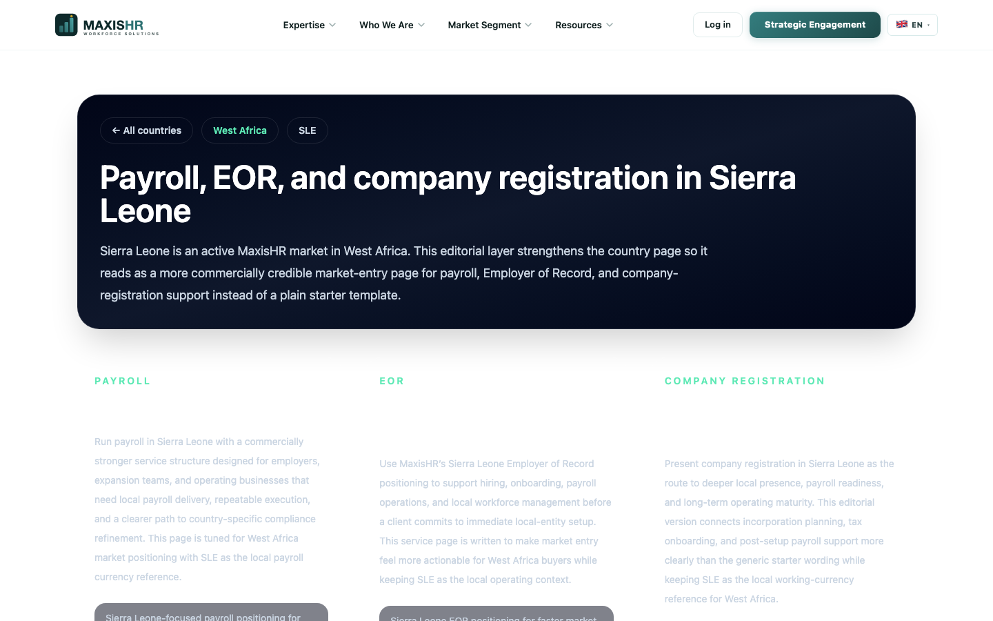 maxishr sierra leone overview