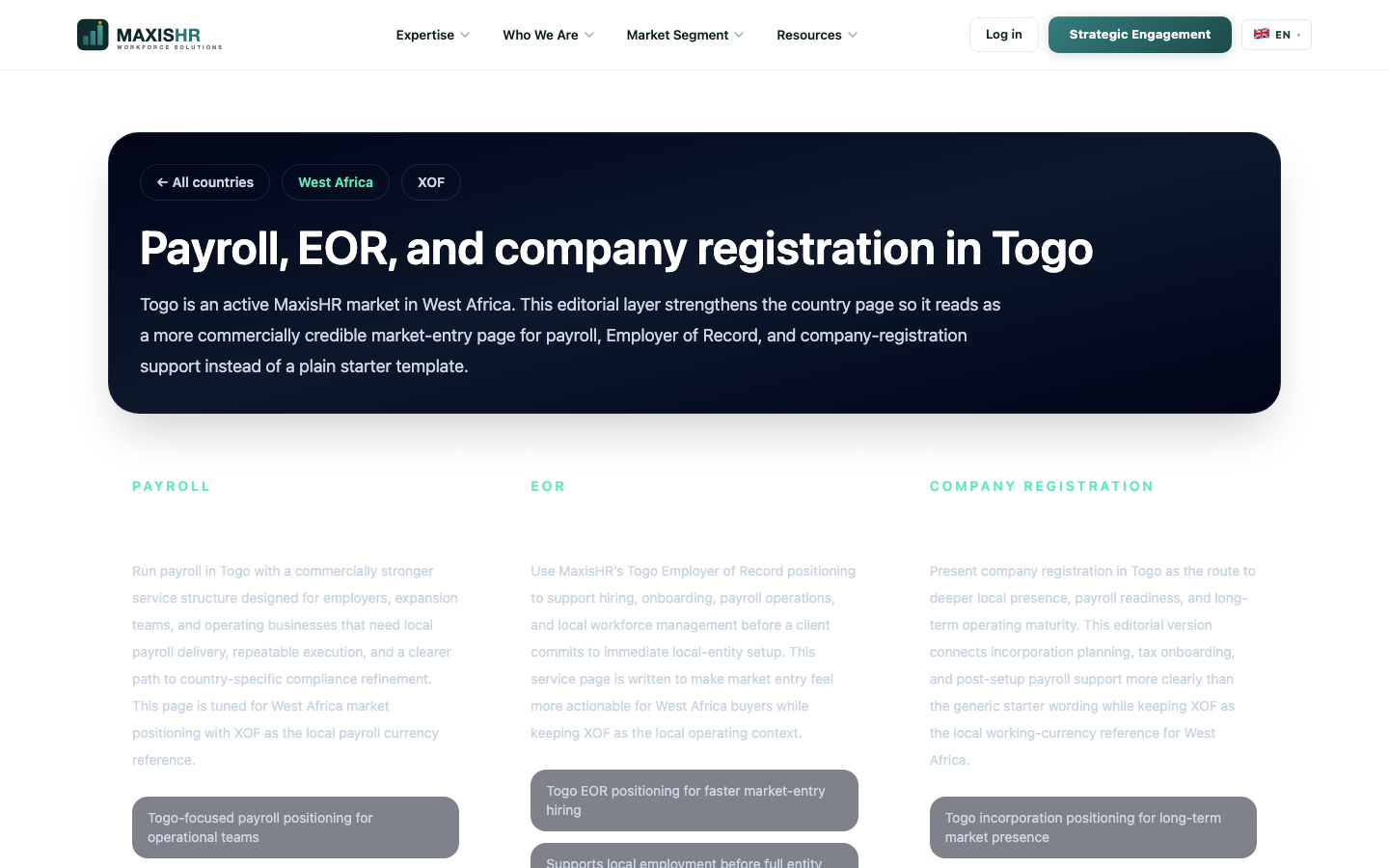maxishr togo overview