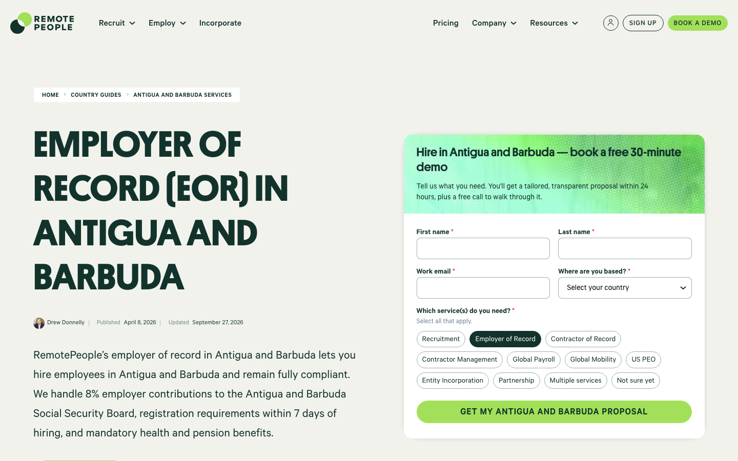 remotepeople antigua and barbuda overview