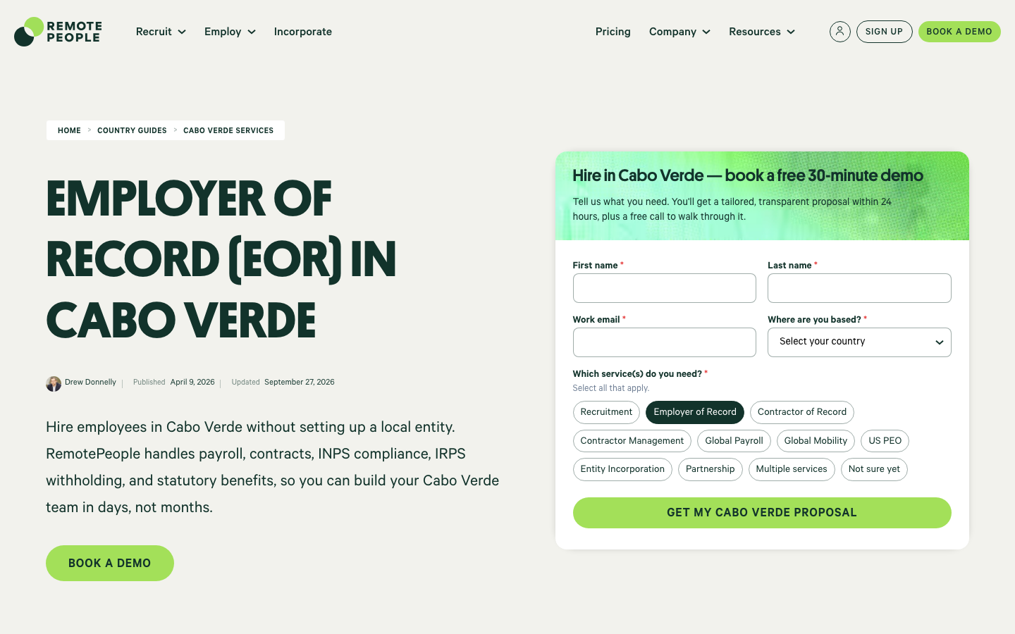 remotepeople cabo verde overview