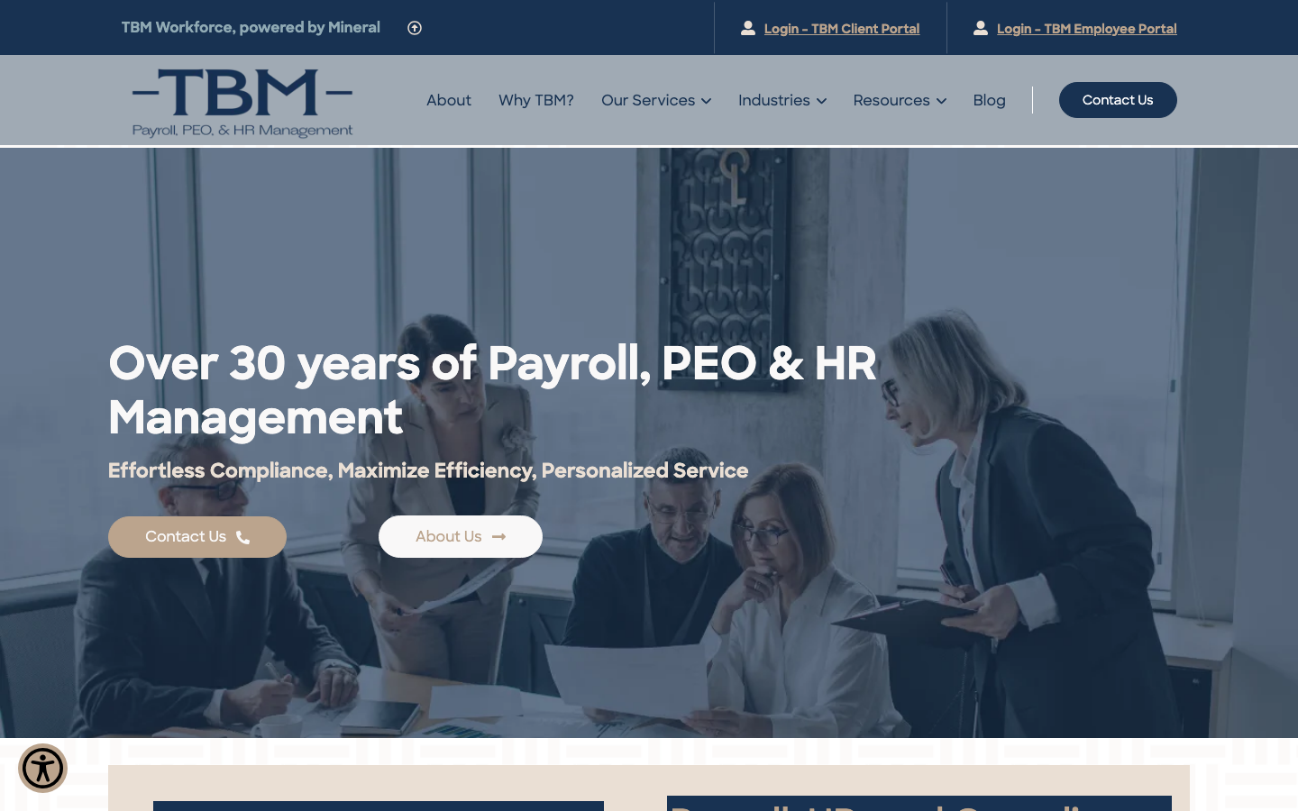 tbm payroll peo & hr management review